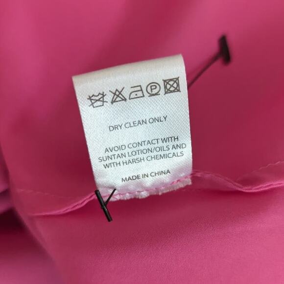 Saloni Edith Pink Floral V-Neck Midi Dress Silk Ruffle Size 0 Women's Preowned - Picture 9 of 15